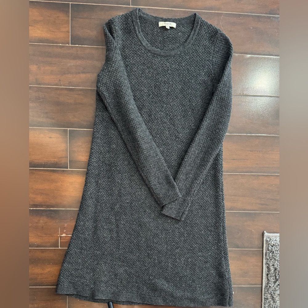 Madewell Charcoal Long Sleeve Dress
